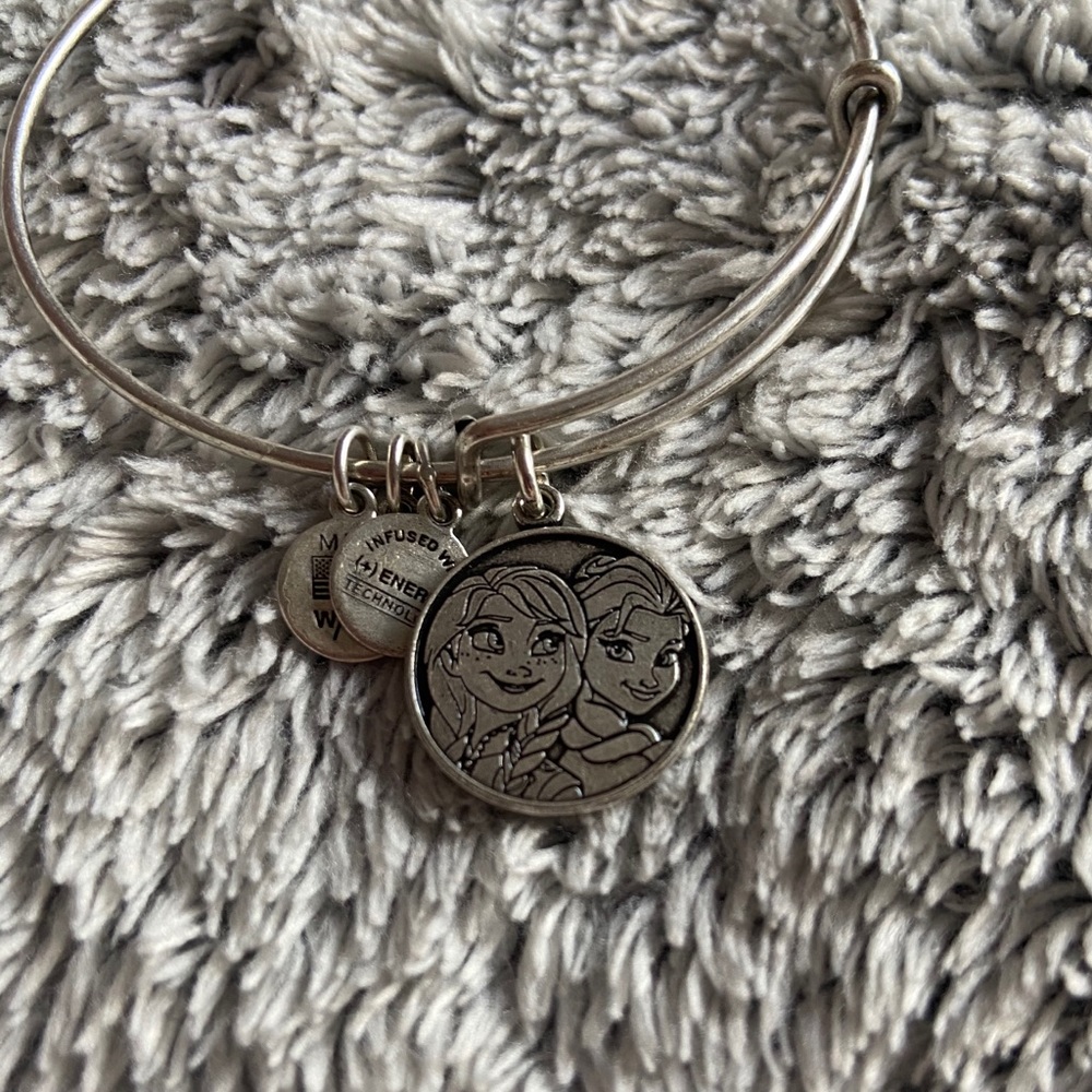 alex and ani silver elsa and anna (frozen) bangle